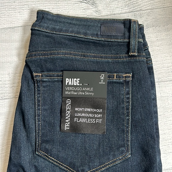 Paige Verdugo Ankle Mid Rise Ultra Skinny Sz 29 Attica Wash Stitch Fix NWT - Picture 3 of 10